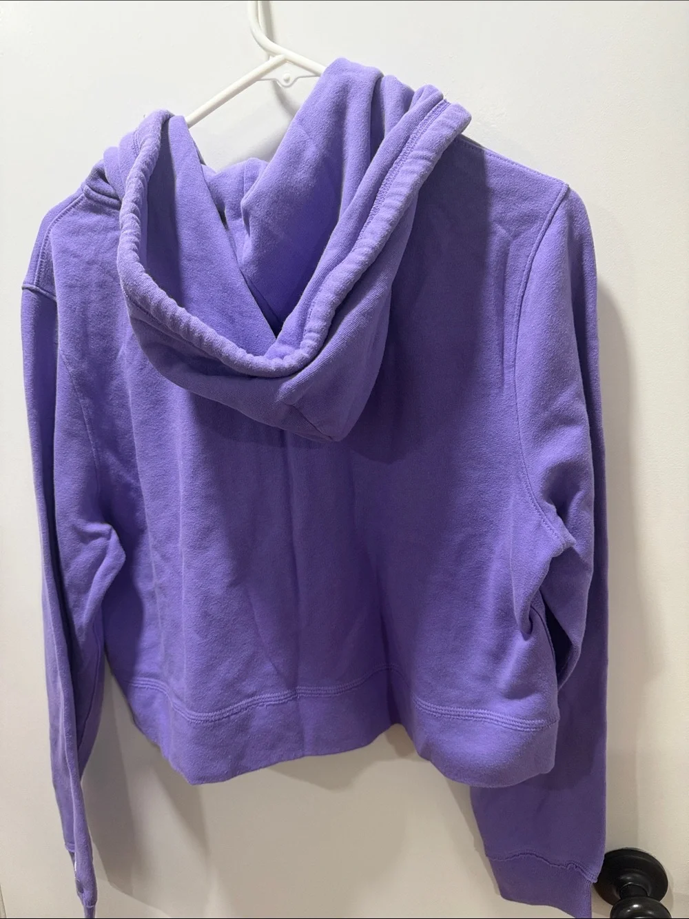 Abercrombie & Fitch Purple Zip Front Hoodie with White Logo - Picture 7 of 7